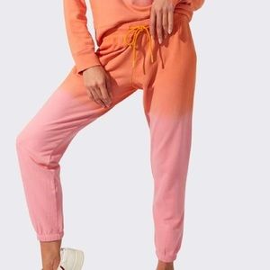 NWT orange pink dip dye sweats